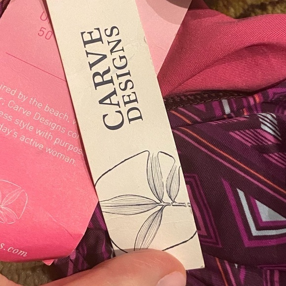 Carve Designs Bikini Bottom NWT Bolinas Plum Bali Print Size XL - Picture 5 of 8